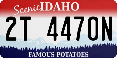ID license plate 2T4470N