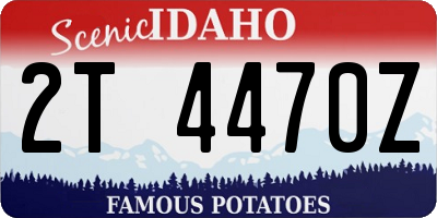 ID license plate 2T4470Z