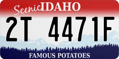 ID license plate 2T4471F