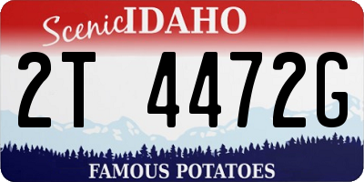 ID license plate 2T4472G