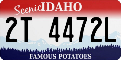 ID license plate 2T4472L