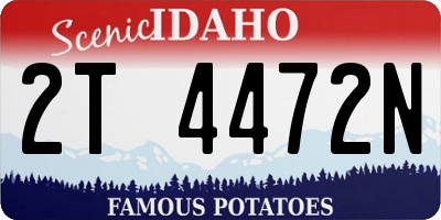 ID license plate 2T4472N