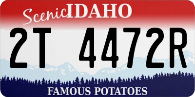 ID license plate 2T4472R