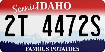 ID license plate 2T4472S