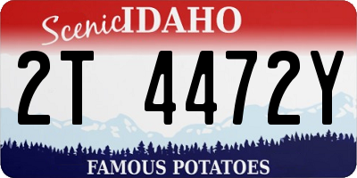 ID license plate 2T4472Y