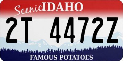 ID license plate 2T4472Z