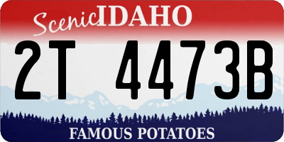 ID license plate 2T4473B