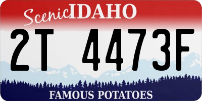 ID license plate 2T4473F