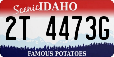 ID license plate 2T4473G