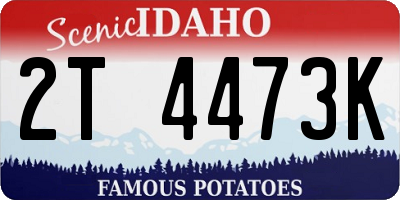ID license plate 2T4473K