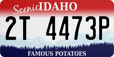 ID license plate 2T4473P