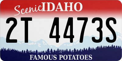 ID license plate 2T4473S