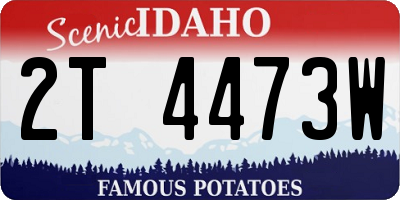 ID license plate 2T4473W