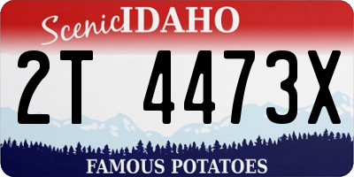 ID license plate 2T4473X