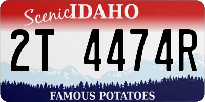 ID license plate 2T4474R