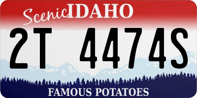 ID license plate 2T4474S
