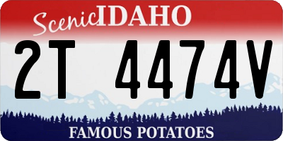 ID license plate 2T4474V