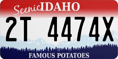 ID license plate 2T4474X