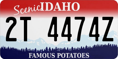 ID license plate 2T4474Z