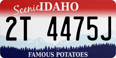 ID license plate 2T4475J