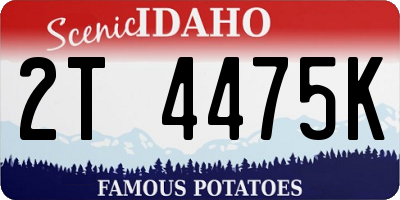 ID license plate 2T4475K
