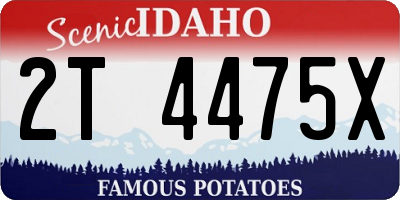 ID license plate 2T4475X