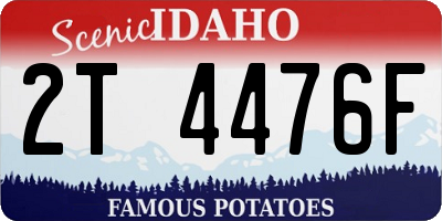 ID license plate 2T4476F