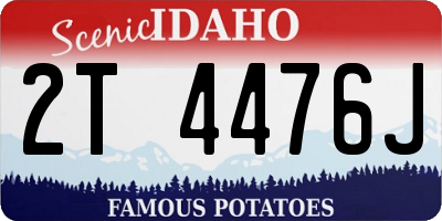 ID license plate 2T4476J
