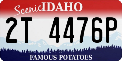 ID license plate 2T4476P