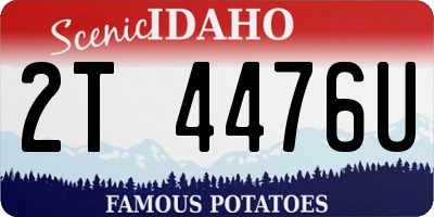 ID license plate 2T4476U