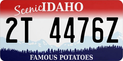 ID license plate 2T4476Z