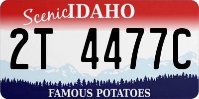 ID license plate 2T4477C