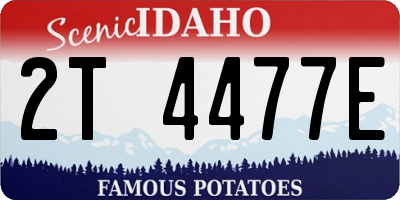 ID license plate 2T4477E
