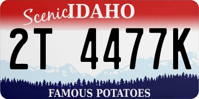 ID license plate 2T4477K