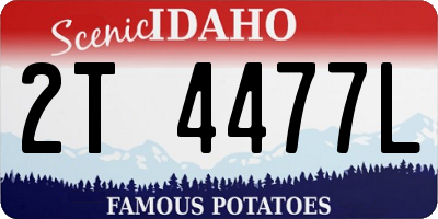 ID license plate 2T4477L