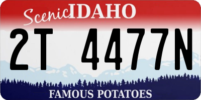 ID license plate 2T4477N