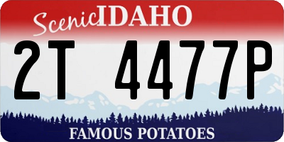 ID license plate 2T4477P