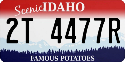 ID license plate 2T4477R