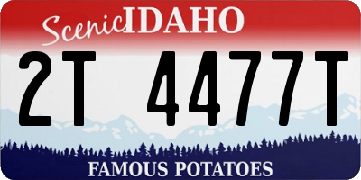 ID license plate 2T4477T
