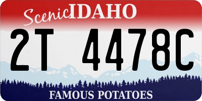 ID license plate 2T4478C