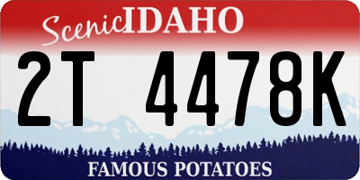 ID license plate 2T4478K