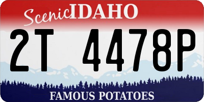 ID license plate 2T4478P