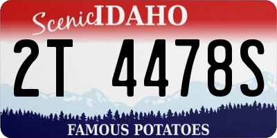 ID license plate 2T4478S