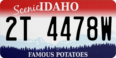 ID license plate 2T4478W