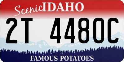 ID license plate 2T4480C