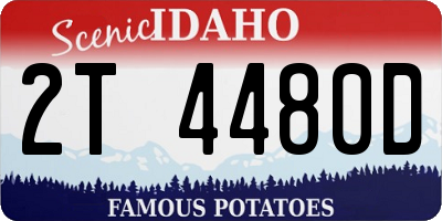 ID license plate 2T4480D