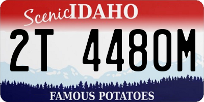 ID license plate 2T4480M