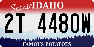 ID license plate 2T4480W