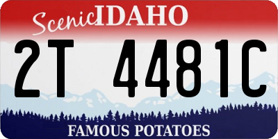 ID license plate 2T4481C