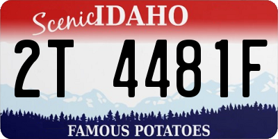 ID license plate 2T4481F